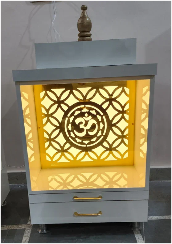 ARTOFINDIA/Beautiful White Wooden Mandir (Hanging Or Floor) For Home /Designer Temple