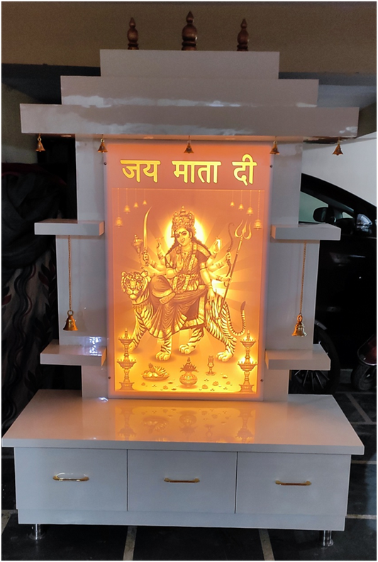 ARTOFINDIA/Ganesha Pooja Multi Light Mandir For Home/Designer Temple